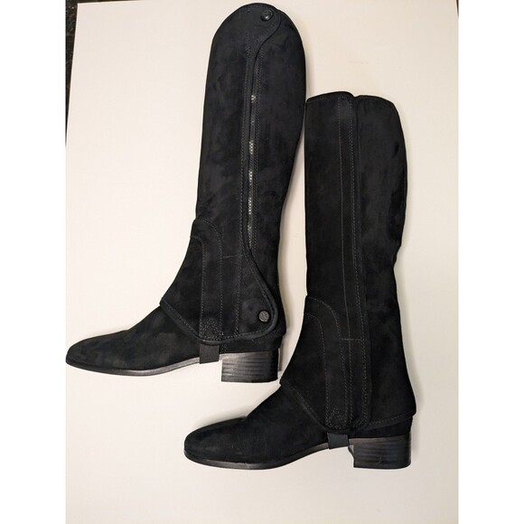 Tory Burch Milburn Convertible Chelsea Knee High Suede Leather Riding Boot Sz 7M - Picture 6 of 16